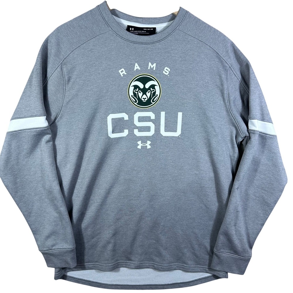 Under Armour Colorado State Rams Sweatshirt Men Medium Gray CSU University Loose